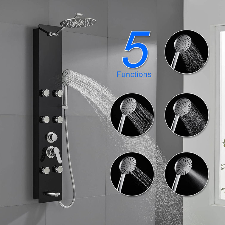 Heimo 47'' Shower Panel with Fixed Shower Head Wayfair Canada